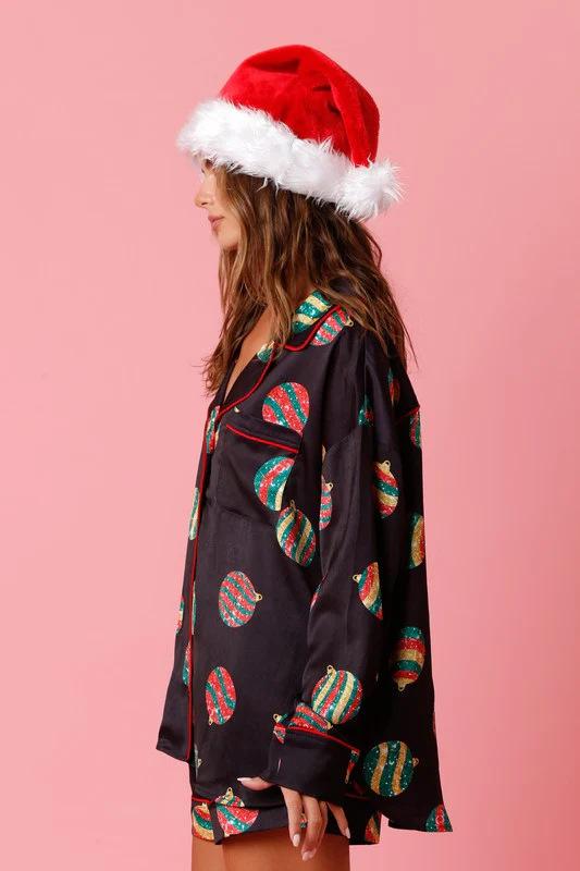 Festive Ornaments Pajama Set