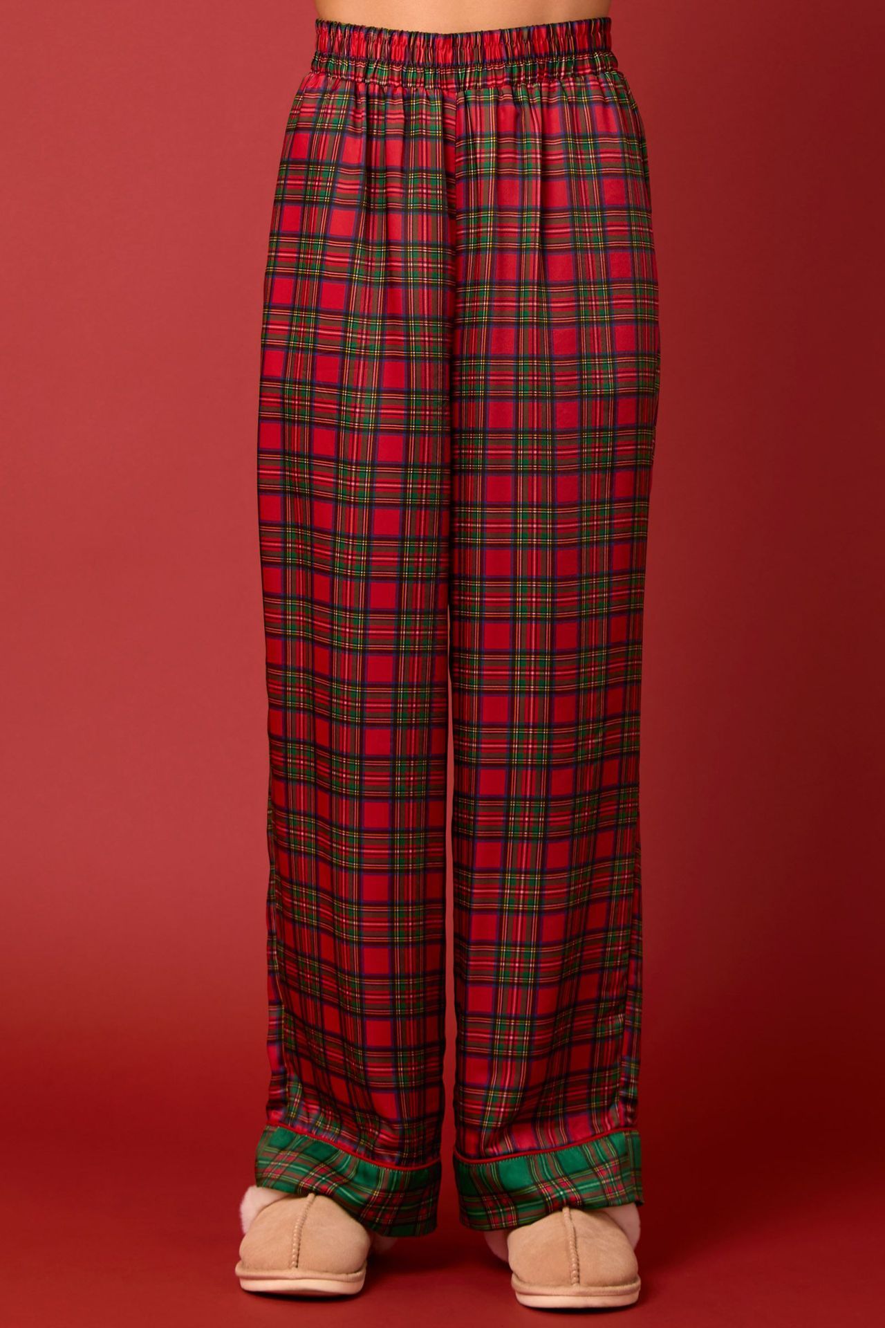 Festive Plaid Pajama Set